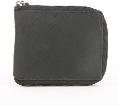 

TnW Men Casual Grey Genuine Leather Wallet(6 Card Slots), Black