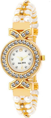 

AK NEW White Dial Bracelate ~ Pattern ~ Pearl Strap Designer Women Watch - For Girls Watch - For Girls