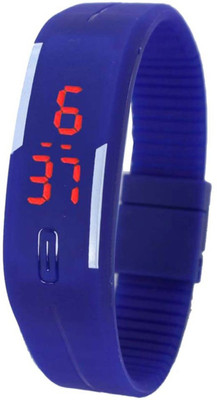 

DartGo Silicone Magnet Wrist Band Strap LED Watch Digital Trendy look Watch - For Men