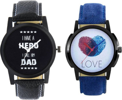 

goodfortune LATEST TRENDING COMBO DIFFERENT DESIGNS DIAL&STRAPS OF 2 WATCHES Fashionable for Mens and Boys Watch - For Men & Women