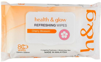 

Health and Glow Wet Wipes Cherry Blossom 80 Pieces(80 Pieces)