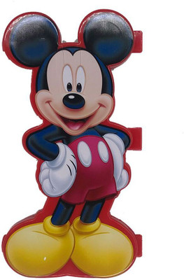 

Funcart Red Mickey Mouse Partition pencil box with stationery items and time table