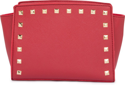 Globus Rivet Studded Sling Bag Multipurpose Bag(Maroon, 11 inch)