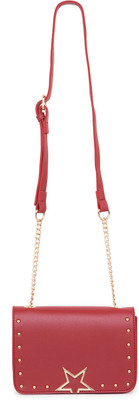 

Globus Rivet Studded Sling Bag Sling Bag(Maroon, 7 inch)