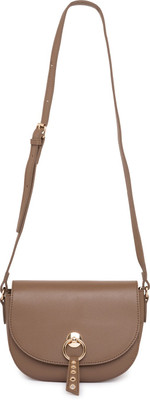 

Globus Buckle Rivet Detail Sling Bag Sling Bag(Brown, 7 inch)