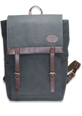 

Swadesia Swadesia Canvas Leather Laptop Backpack (grey) Waterproof Backpack(Grey, 5 inch)