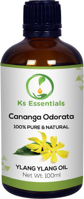 Ks Essentials Ylang Ylang Essential Oil (Cananga Odorata) 100% Pure Natural & Undiluted (100ml)(100 ml)