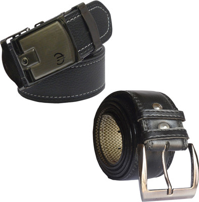 

LOOPA Men Formal Black Synthetic Belt