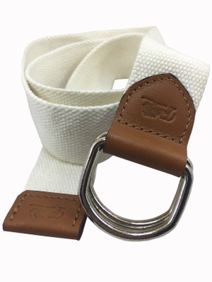 

Ficuster Men & Women Casual White Canvas Reversible Belt