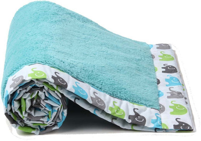 

Miss & Chief Self Design  Crib Baby Blanket(Fur, Blue
