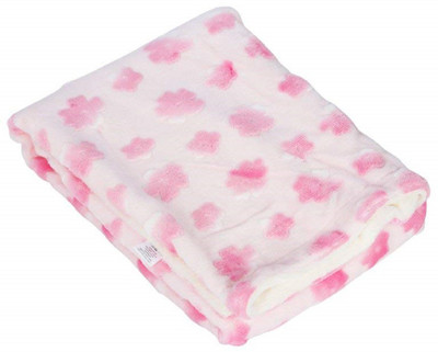 

MeeMee Floral  Crib Baby Blanket(Cotton, Light Pink