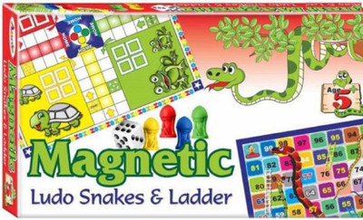 

Aarunsh Magnetic Ludo Snakes and Ladder, Multi Color Board Game