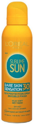 

L'Oreal Paris Sublime Sun Bare Skin Sensation SPF30 Sun Protection Spray 200ml(200 ml)