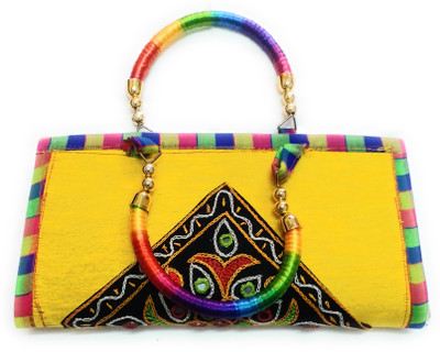 

Utkal Craft House Casual Yellow Clutch