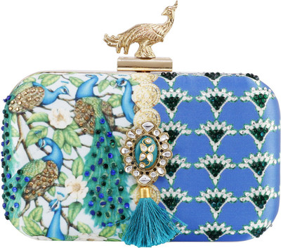 

Puneet Gupta Party Blue Clutch