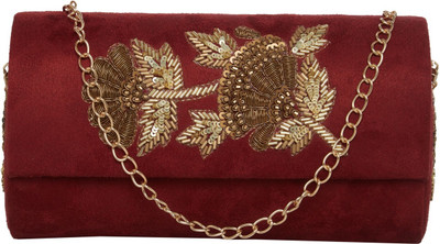 

TARUSA Casual Maroon Clutch