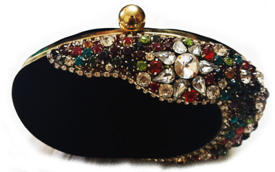 

The Indian Handicraft Store Party Black Clutch
