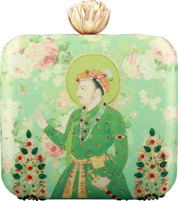 

Puneet Gupta Party Green Clutch
