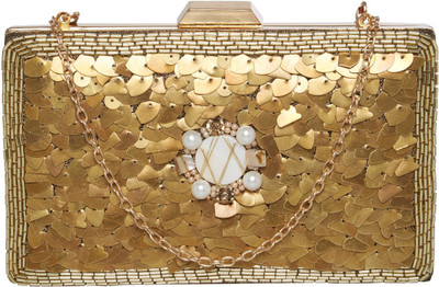 

TARUSA Casual Gold Clutch