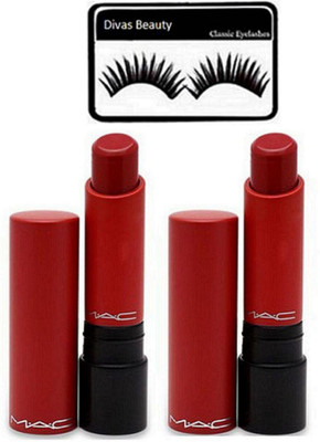 

divas beauty Eyelashes With Liptensity Lipstick Life's Blood PAck Of 2(Set of 3)