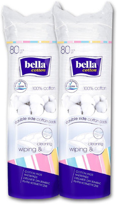 

bella cotton Cotton Pads Blue - 80 Pieces (Pack of 2)(80 Units)
