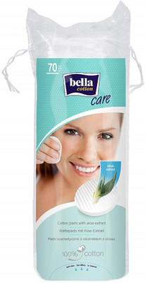 

bella cotton Cotton Pads Round with Aloe Vera Extract - 100 Pieces (Pack of 2(100 Units)