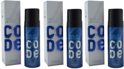 

Wild Stone Code Titanium Deodorant Spray - For Men(360 ml, Pack of 3)