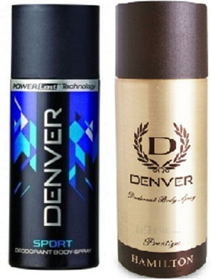 

Denver prestige and blue sport Deodorant Spray - For Men(315 ml, Pack of 2)