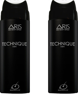 

ARIS TECHNIQUE DEODORANT Body Spray - For Men(400 ml, Pack of 2)