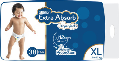 

Billion Extra Absorb Diaper Pants - XL(38 Pieces)