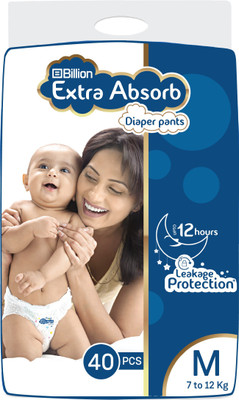 

Billion Extra Absorb Diaper Pants - M(40 Pieces)