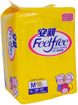 

feel free Feel Free Unisex Adult Diaper Medium 10's Pack To Fit Sizes (28'' -44'') 71-112cm Adult Diapers - M(10 Pieces)