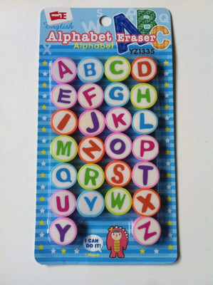 

SN toy zone Alphabet Eraser Non-Toxic Eraser(Set of 1, Multicolor)