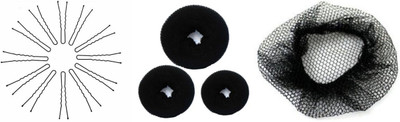 

sanjis K3 Hair Pin, Bun, Hair Accessory Set, Back Pin, Hair Claw(Black)