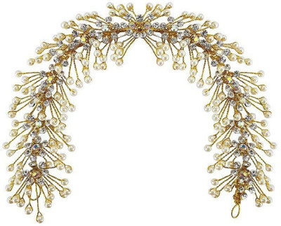 

RAAYA Artificial Gajra For Hair Style, Bridal Gajra Hair Accessories Bun(Gold)