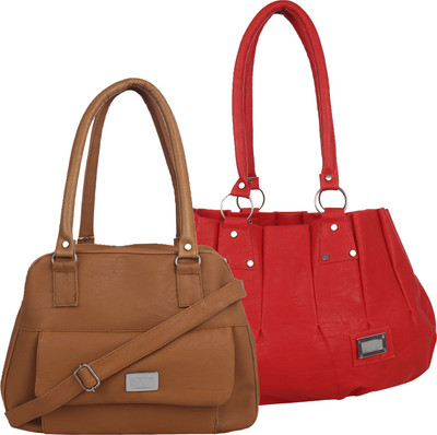 

Element Cart Shoulder Bag(Red, Brown), Brown;red