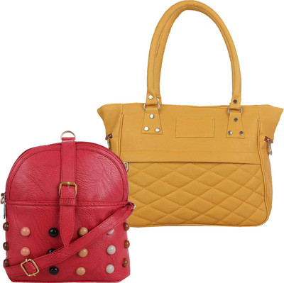 

Element Cart Shoulder Bag(Beige, Red)