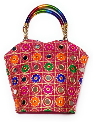 

Unique Fashion Hand-held Bag(Pink, Multicolor), Multicolor;pink