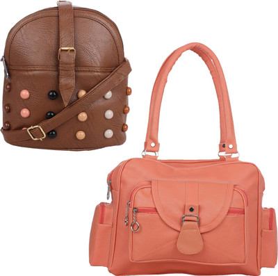

Element Cart Shoulder Bag(Orange, Brown), Brown;orange