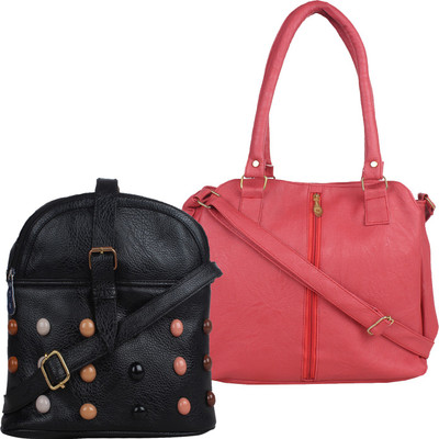 

Element Cart Messenger Bag(Black, Pink)