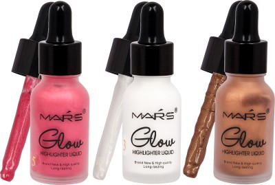 

Mars Face Illuminator Makeup Liquid Highlighter Contour Glow Shimmer Shiny Bronzer Long Lasting Highlighter(Glittering face)