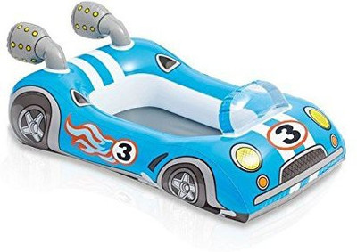 

Skywalk Kiddie Inflatable Swim Pool Water Float Ring Cruiser Sports Car Shape - for Ages 1+ Years Old Baby Toddlers Inflatable Pool Accessory(Multicolor)