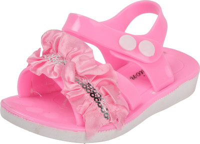

Yellow Bee Girls Velcro Mary Janes(Pink, Light pink