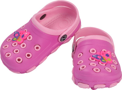 

Yellow Bee Girls Sling Back Clogs(Pink, Light pink