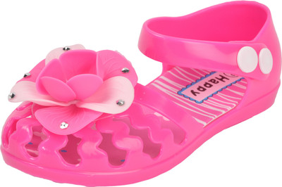 

Yellow Bee Girls Velcro Mary Janes(Pink, Dark pink