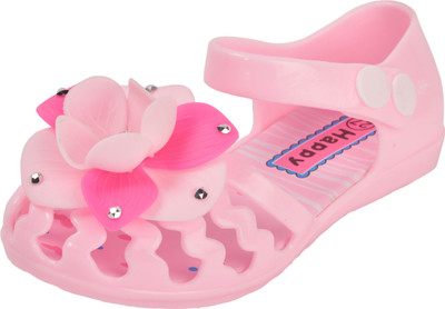 

Yellow Bee Girls Velcro Mary Janes(Pink, Light pink