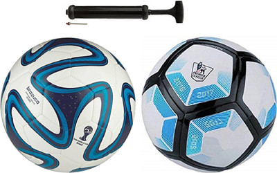 Alen Brazuca Blue + Lalinga White Blue Combo Football + Pump Football Kit