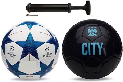 

Unik Star Blue + Vicecity Black Football Combo With Pump Football Kit