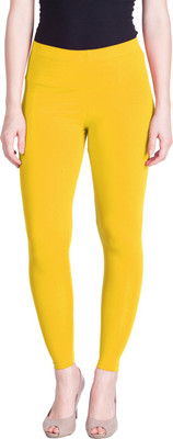 LUX LYRA Ankle Length Ethnic Wear Legging(Yellow, Solid)