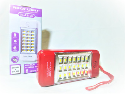 

Rocklight RL-221SU Solar Rechargable 21 LED with USB Charging Point LED Lantern(Red)